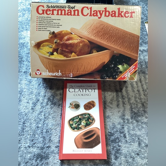 Vintage Schlemmer-Topf Scheurich Keramik Clay Cooking Bakeware #832 and New Book - Picture 2 of 14